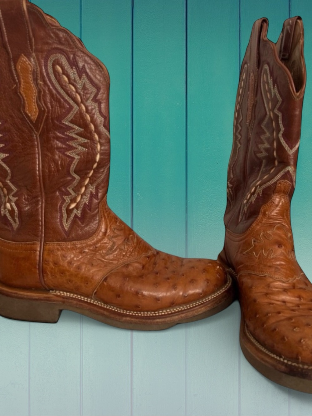 Lucchese Full Ostrich Quill Leather Women’s Boots Size 7B GUC! - Picture 11 of 15